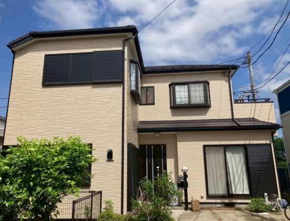 千葉県市原市にて外壁塗装〈外壁目地のひび割れ〉の施工後写真
